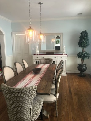 Dining for 8 in one of the dining areas