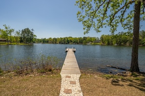 Great dock for fishing or swimming. Children's and Adults cane poles provided