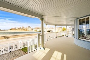 Expansive wrap-around porch; we set up chaise lounges & outdoor dining set