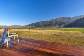 Back deck looking across at the Eyre Mountains