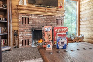 Our wood-burning fireplace is a favorite of our guests. It heats the cabin up really well. We provide all the wood you will need for a toasty weekend. We also have heat if you prefer not to use the fireplace.