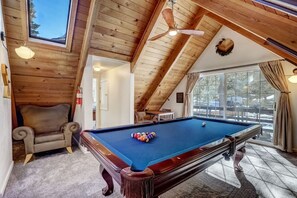 Pool table in loft