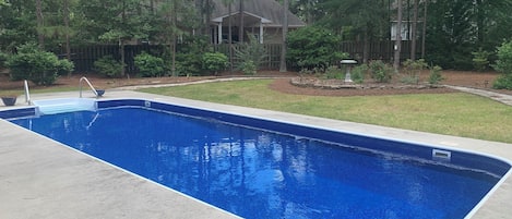 Fully fenced and landscaped back yard with Private Pool!!!