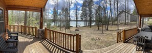 View from the covered deck on the lake side of the home