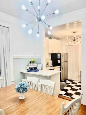 The dining room is the perfect place to play games and interact with you family.