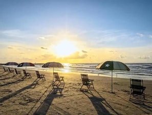 We are only a half block from the beach. Come enjoy the sunset.