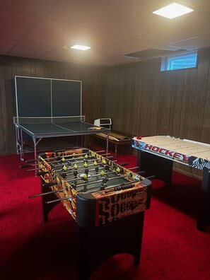 Basement gaming area