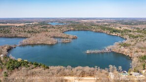 93 acre no wake Twin Lake.  Big and Little Twin pictured