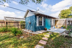 Backyard shed is private for owner’s storage purposes.
