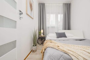 Bedroom with a comfortable double bed