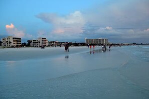 Deep beach with plenty of space for activities