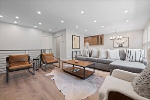 Living room and dining room