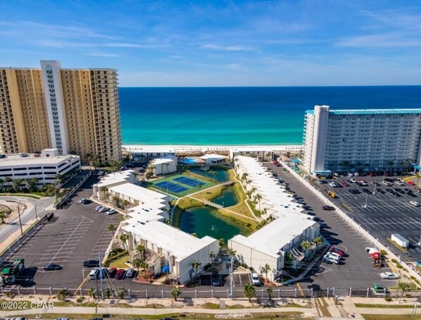 Aeriel view of Sugar Beach
