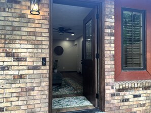 Lock with key code for self entry. 