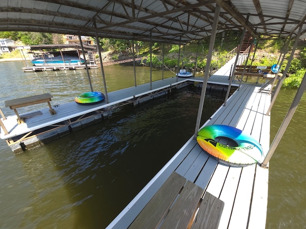 Heron dock a fun place to swim walk stairs quietly & see stealthy Herons fishing