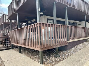 Right out on point of lake best location at the COMPLEX two side of decks 