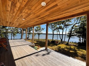 A great view from a comfy deck