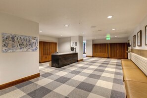 Ski room with ski access