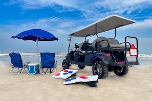 Golf Cart +Beach Gear Credit With a 2-night minimum stay - details will come via email from Vayk Gear. Ordering must be done online at least 48 hours prior to your arrival