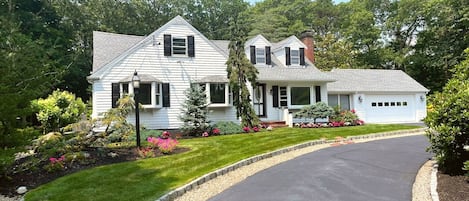 Serene and tranquil getaway with manicured grounds.