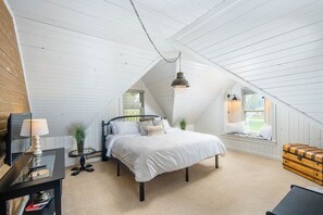 The Family Suite, adult retreat, with brand new king bed and 32" smart TV