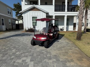 Explore the area on your complimentary golf cart!