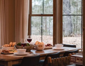 Bright and inviting indoor dining space