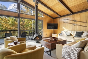 Plenty of seating in the living room for everyone to be included
