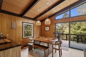 Gorgeous open dining space, living room and kitchen, perfect for enjoying meals with your loved ones