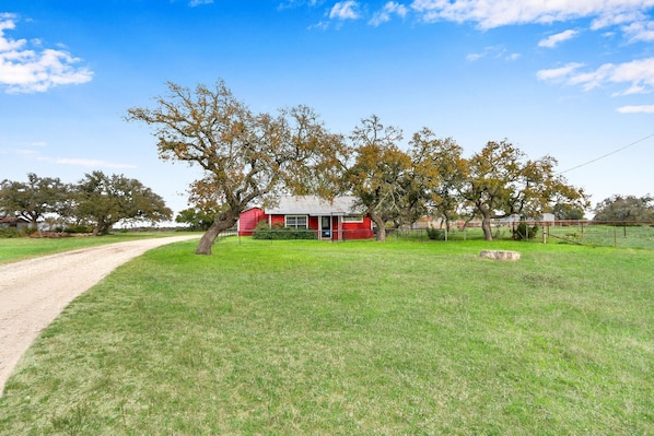 The charming Red House at Lighthouse Ranch