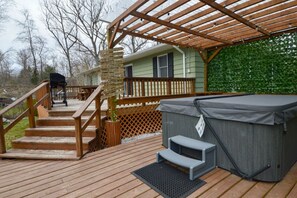 You'll relax instantly after stepping inside our hot tub!