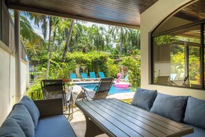 shaded patio