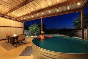 Take a dip in the heated Cowboy Pool!