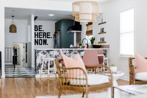 Living room to kitchen view