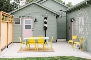 Back yard patio - not fully fenced