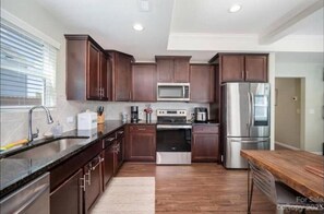 Fully stocked kitchen