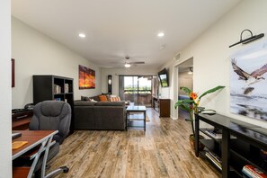 Wood flooring throughout.