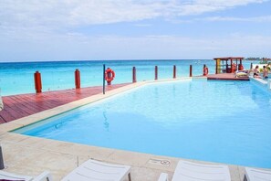 pool with ocean view