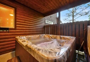 Unwind in this luxurious hot tub after a day of adventures. The warm water and soothing jets are perfect for relaxing and recharging.