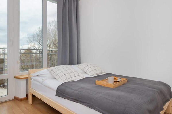 Bedroom with a desk