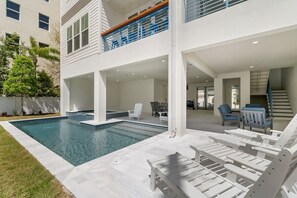 Pool Deck with Loungers + Smart TV