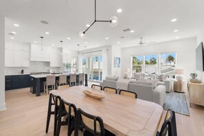 Open Concept Living + Dining Area