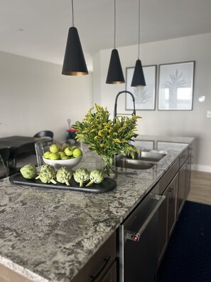 Large kitchen island with seating