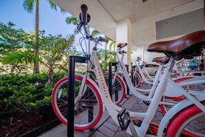 Bikes for rental on the Lobby
