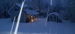 Snow covered cottage