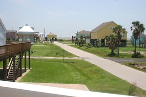 Ocean view from deck, direct beach access path at the end of the street!