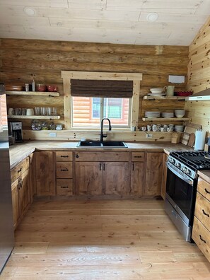 Fully stocked kitchen
