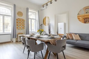 Living room with view toward the windows
