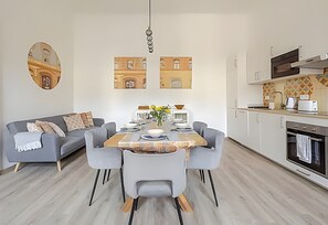 Full view of living room from the windows
