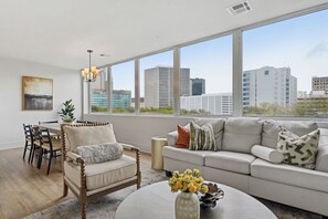 Living Room with City Views!